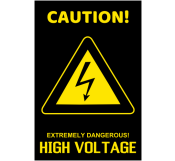 High Voltage Caution Sign 