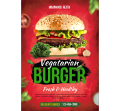 Vegetarian Burger Restaurant Flyer